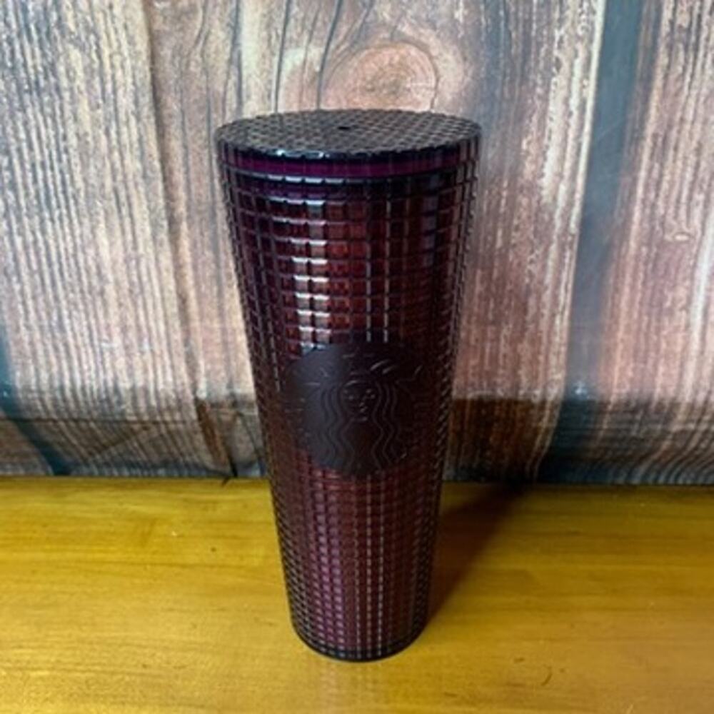 Starbucks‎ Cold Cup w/ Lid 24oz Purple Plum Holiday 2020 NO STRAW